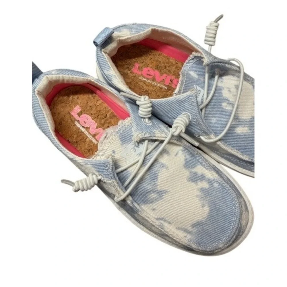 Levi Strauss Kids Shoes Blue Tie Dye‎ Comfort Collection Slip On Size 13